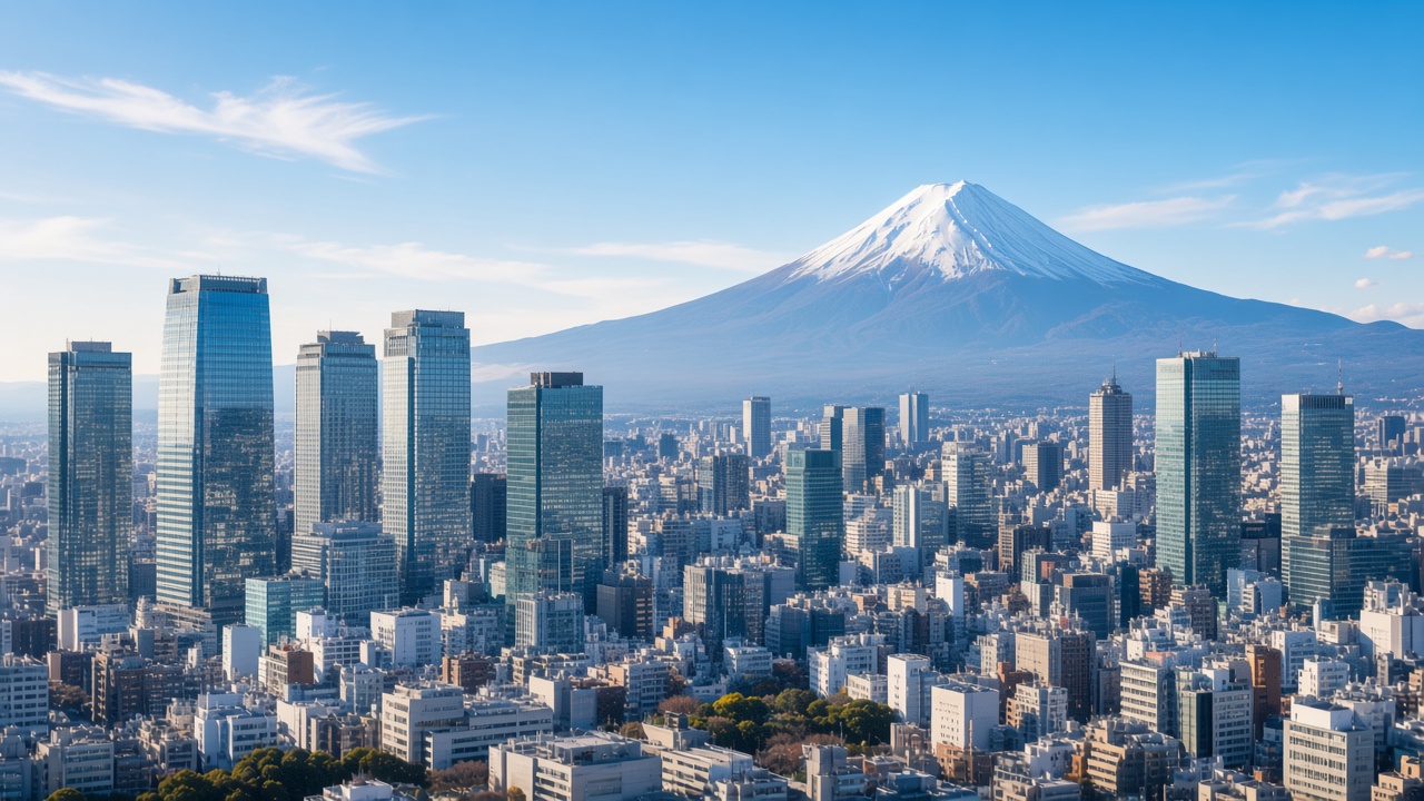 Tokyo skyline with Mount Fuji